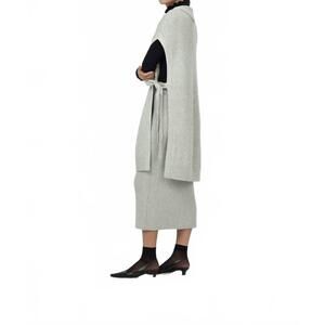 NEW PAPER LABEL ophelia turtleneck poncho sweater in grey